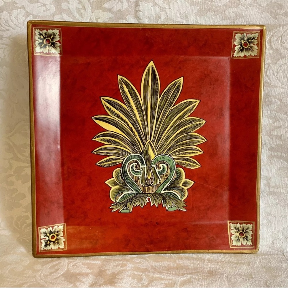 Old World Prints Decorative Collector 9.5 In Plate Deborah Bookman Slight Damage